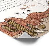 ワイルドウエストロデオおむつ思考ベビーシャワーのサイン ポスター (角)