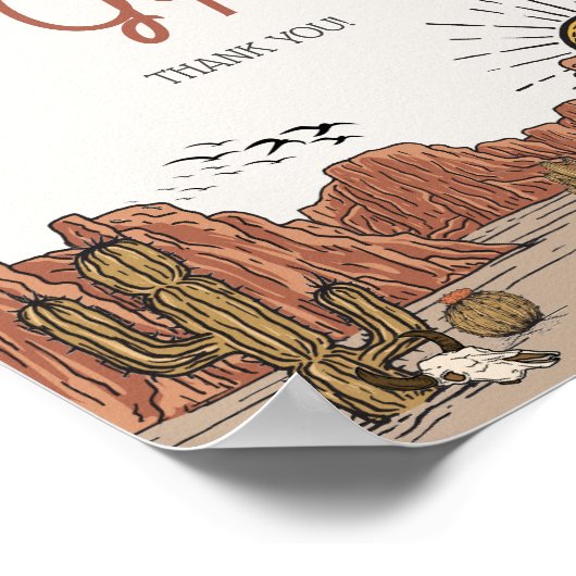 ワイルドウエストロデオのカードとギフトのパーティー記号 ポスター (角)