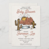 ワイルドウエストロデオの赤ちゃんシャワーの招待状 招待状 (正面/裏面)