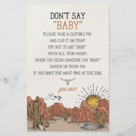 ワイルドウエストロデオは赤ちゃんシャワーのゲームを言わない