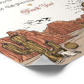 ワイルドウエストロデオアドバイスの赤ちゃんシャワーのサイン ポスター (角)