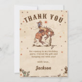 ワイルドウエストロデオカウボーイ誕生日サンキューカード サンキューカード (正面)
