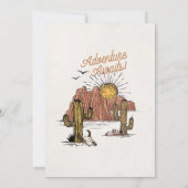 ワイルドウエストロデオカウボーイ誕生日パーティー招待状 招待状 (裏面)