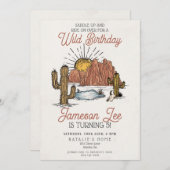 ワイルドウエストロデオカウボーイ誕生日パーティー招待状 招待状 (正面/裏面)