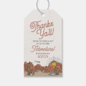 ワイルドウエストロデオバースデーパーティーメッセージカード ギフトタグ (正面)