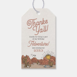 ワイルドウエストロデオバースデーパーティーメッセージカード ギフトタグ