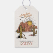 ワイルドウエストロデオバースデーパーティーメッセージカード ギフトタグ (裏面)