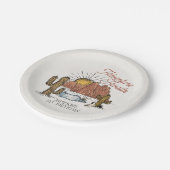 ワイルドウエストロデオバースデーパーティー ペーパープレート (アングル)