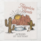 ワイルドウエストロデオバースデーパーティー ワインラベル (シングルラベル)