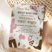 ワイルドウエストロデオ女性のカーボーイランチウェスタン誕生日 招待状