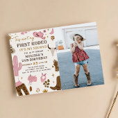 ワイルドウエストロデオ女性のカーボーイランチ2ndバースデーフォト 招待状