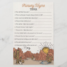 ワイルドウエストロデオ子供部屋ライムトリビア赤ちゃんシャワー