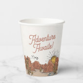 ワイルドウエストロデオ誕生日パーティーまたはベビーシャワー 紙コップ (裏面)