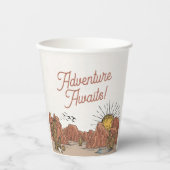 ワイルドウエストロデオ誕生日パーティーまたはベビーシャワー 紙コップ (正面)