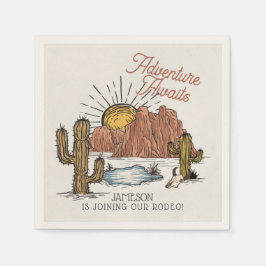 ワイルドウエストロデオ赤ちゃんシャワー スタンダードカクテルナプキン