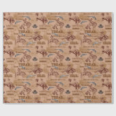 ワイルドウエストロードカウボーイズブロンコスシックスシューター ラッピングペーパー (フラット)