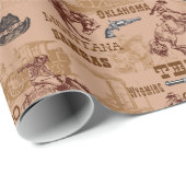 ワイルドウエストロードカウボーイズブロンコスシックスシューター ラッピングペーパー (ロールコーナー)