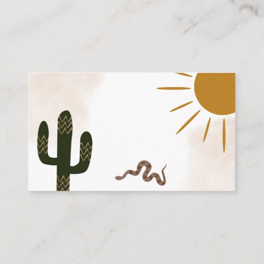 ワイルドウエストロードカウボーイ誕生日 エンクロージャーカード (裏面)