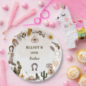 ワイルドウエストロードカウボーイ誕生日 ペーパープレート (パーティー)