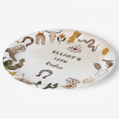 ワイルドウエストロードカウボーイ誕生日 ペーパープレート (アングル)