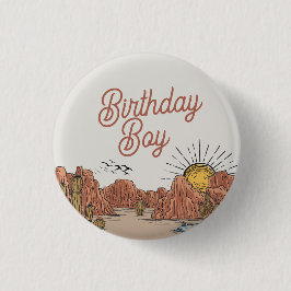 ワイルドウエストロードベンチャーは誕生日の男の子を待っている 缶バッジ