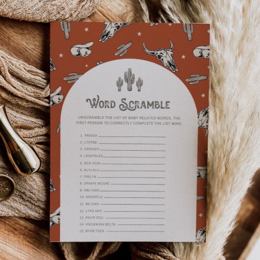 ワイルドウエストワードスクランブルゲーム