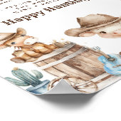 ワイルドウエストヴァケロ誕生日ベビーソック狩り ポスター (角)