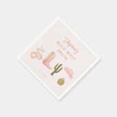 ワイルドウエスト女性のカーボーイ誕生日パーティー スタンダードカクテルナプキン (角)