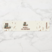 ワイルドウエスト女性のカーボーイ誕生日 ペットボトルラベル (シングルラベル)