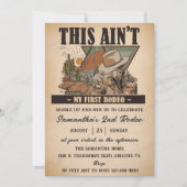 ワイルドウエスト誕生日ウエスタンカウボーイ誕生日 招待状 (正面)