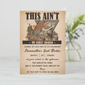 ワイルドウエスト誕生日ウエスタンカウボーイ誕生日 招待状 (スタンド正面)