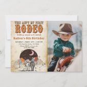 ワイルドウエスト誕生日ウエスタンカウボーイ誕生日 招待状 (正面)