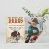 ワイルドウエスト誕生日ウエスタンカウボーイ誕生日 招待状 (スタンド正面)