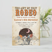 ワイルドウエスト誕生日ウエスタンカウボーイ誕生日 招待状 (スタンド正面)