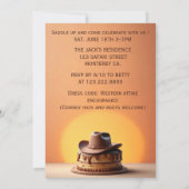 ワイルドウエスト誕生日カウボーイハットケーキ招待状 招待状 (裏面)