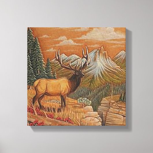 "ワイルドウエスト/ランドスケープ"キャンバス印刷12X12 キャンバスプリント (正面)