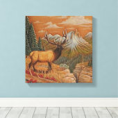 "ワイルドウエスト/ランドスケープ"キャンバス印刷12X12 キャンバスプリント (インサイチュ (ウッドフロア))