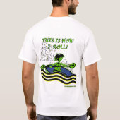 ワイルドウォーターのカヤックロール Tシャツ (裏面)