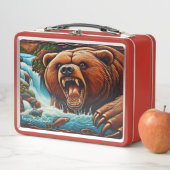 ワイルドウォーターの凶暴なクマ魚釣り メタルランチボックス (インサイチュ)