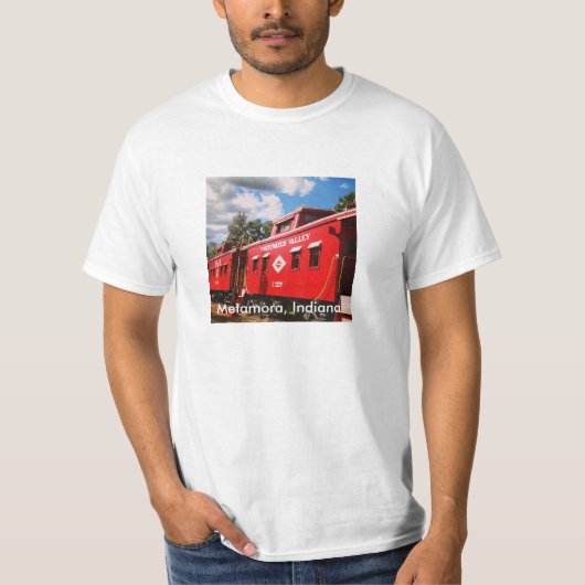 ワイルドウォーターの谷の鉄道車掌車 Tシャツ (正面)