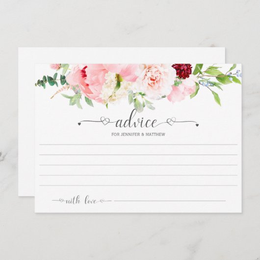 ワイルドウォーターカラーガーデンフローラタイポグラフィアドバイス | (正面/裏面)