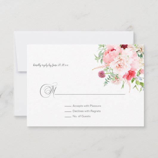 ワイルドウォーターカラーガーデン | 出欠カード (裏面)