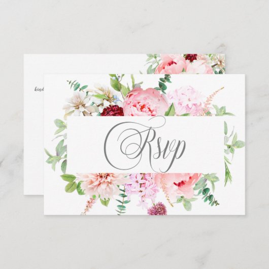 ワイルドウォーターカラーガーデン | 出欠カード (正面/裏面)