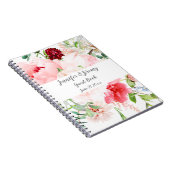ワイルドウォーターカラーフローラ庭園の結婚式 ノートブック (右側)