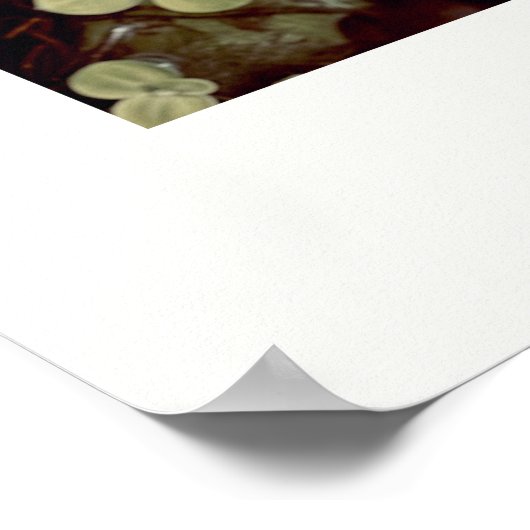 ワイルドウォーターリリー浮きユリのパッド写真フレーム ポスター (角)