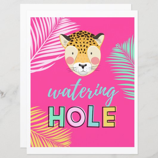 ワイルドウォーターリングホールサイン |ジャングルの水やり穴 (正面/裏面)