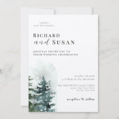 ワイルドウォーター色の森結婚の 招待状 (正面)