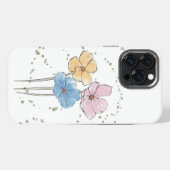 ワイルドウォーター色の花iPhone 13 Pro Maxケース iPhoneケース (裏面横)
