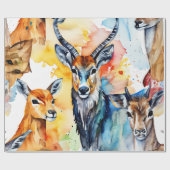 ワイルドウォーター色コラージュのウィスパー ラッピングペーパー (フラット)