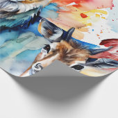 ワイルドウォーター色コラージュのウィスパー ラッピングペーパー (角)